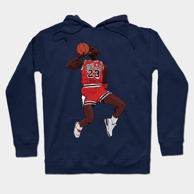Michael Jordan Chicago Bulls Dunk Hoodie by IveyEricssonArt